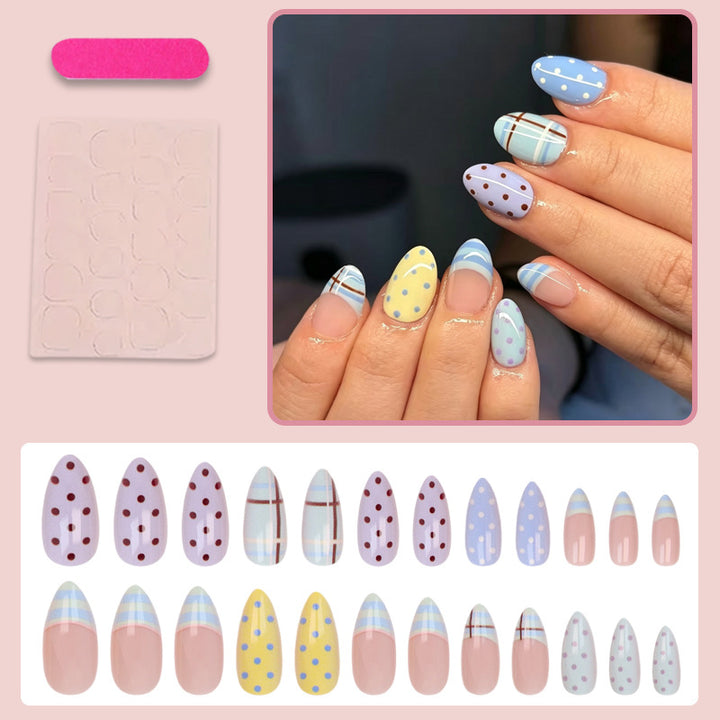 Artificial nail set with colorful patterns Kalsten