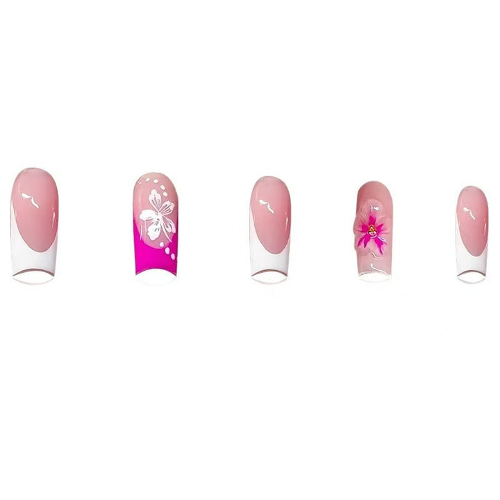 Floral Art Acrylic Nail Extensions Kalsten