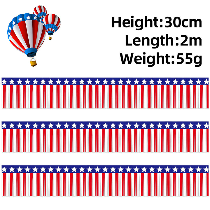 Unisex decorative table fringe set with star border and long fringes for party and event decoration Kalsten