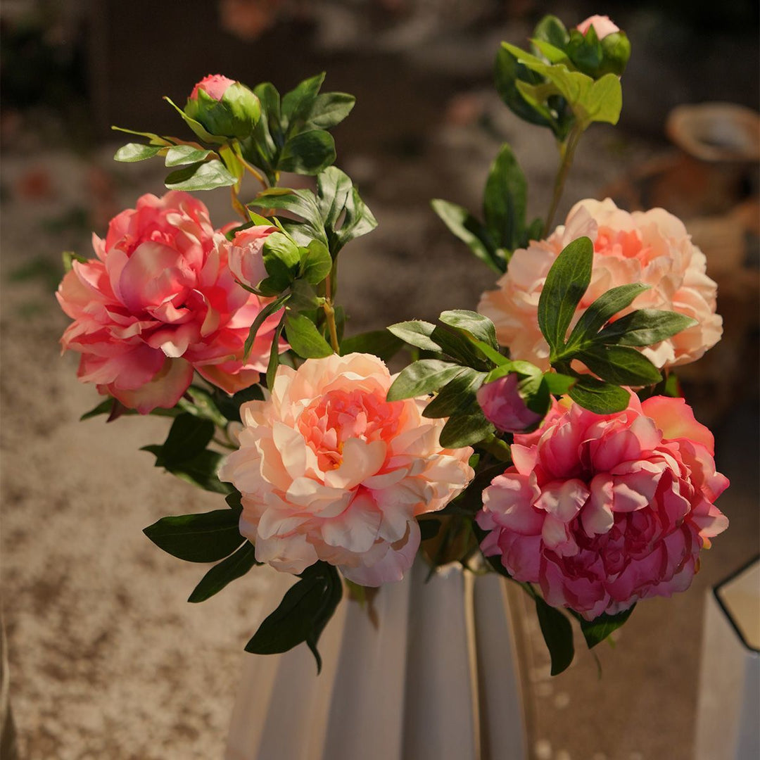Lifelike Peony Floral Arrangement