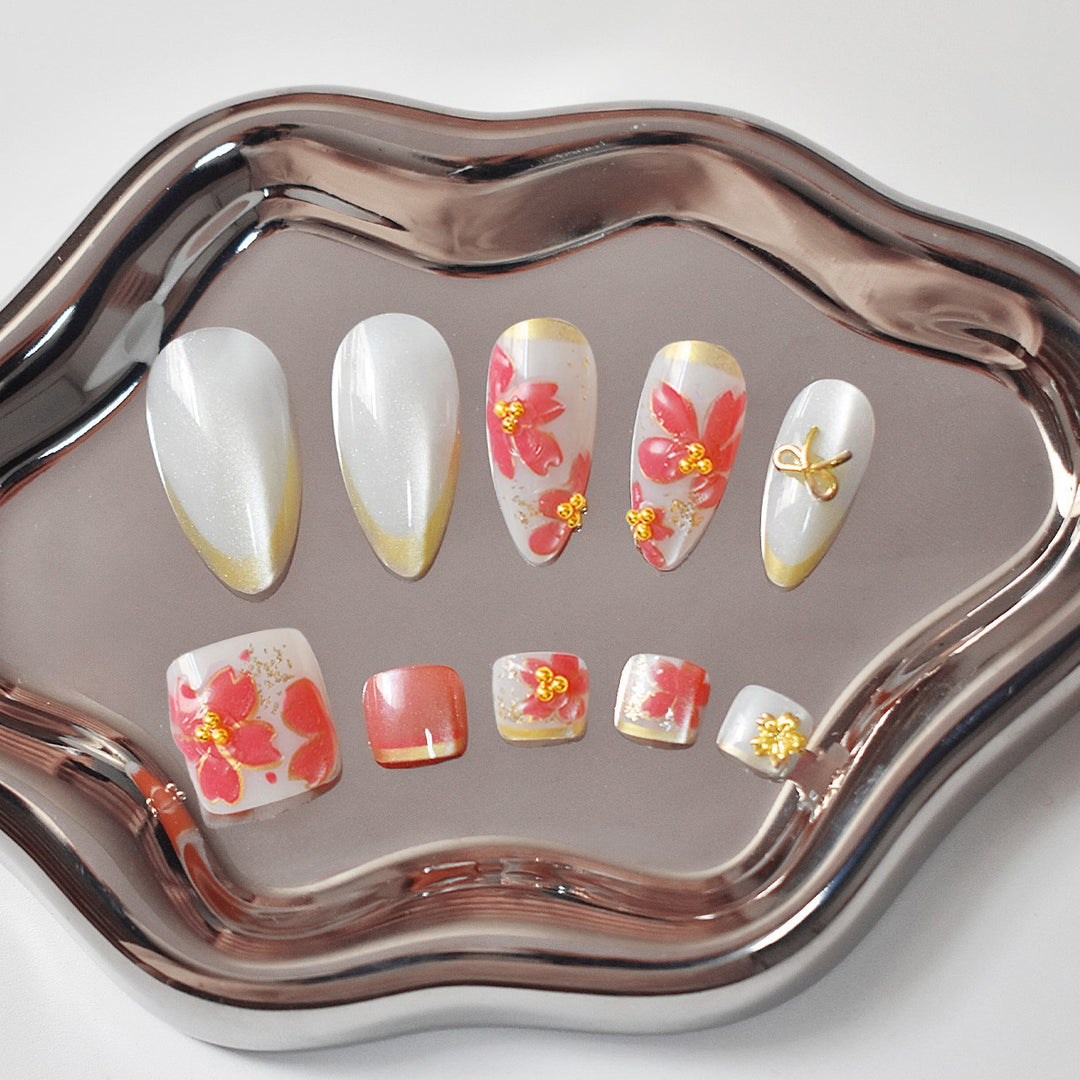 Floral Design Gel Nail Art Kalsten
