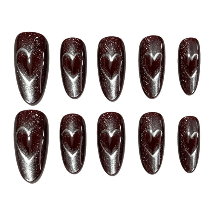 Artistic Heart Design Press-On Nails Kalsten