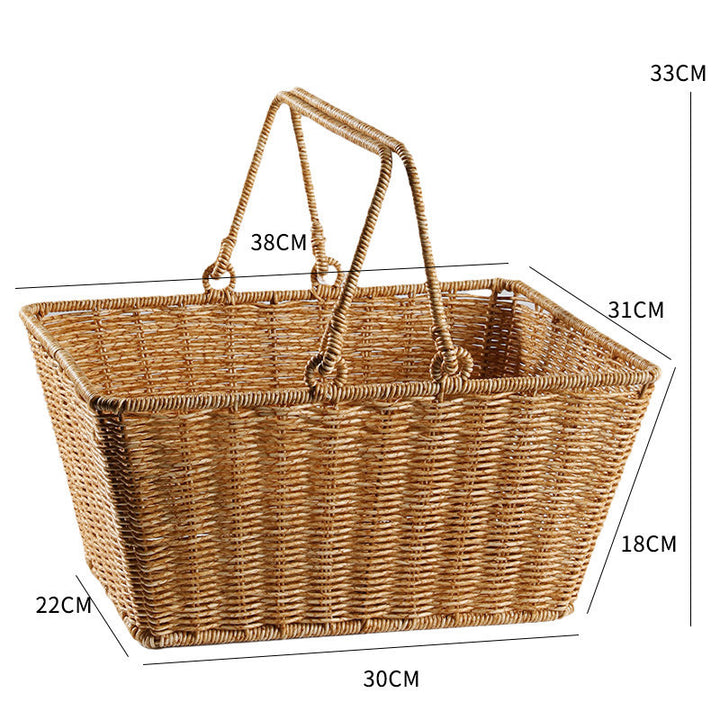 Unisex Handcrafted Basket with Sturdy Handles Kalsten