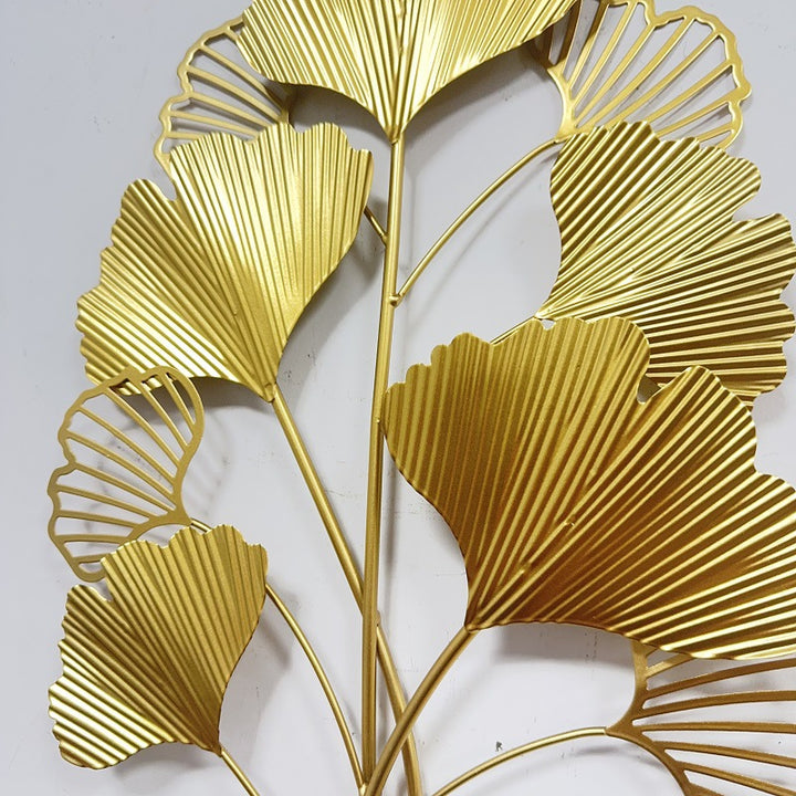 Decorative Metal Ginkgo Wall Sculpture Kalsten