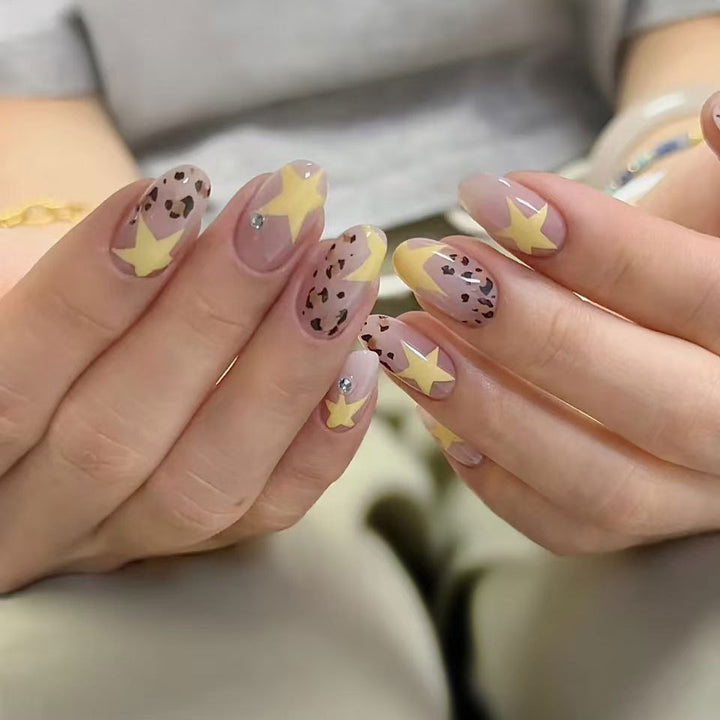 Trendy Animal Print and Star Nail Art Set