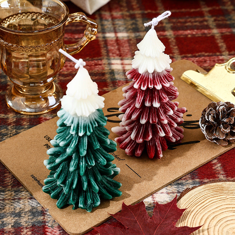 Sculptural Pine Christmas Tree Decorative Soy Wax Candle