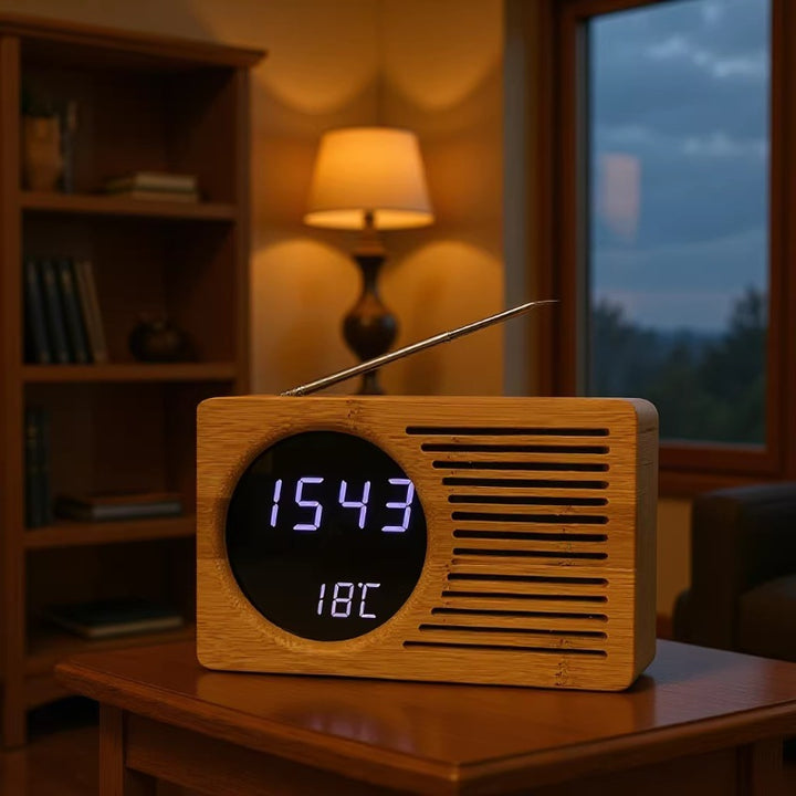 Digital radio alarm clock with temperature display Kalsten
