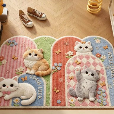 Playful Cartoon Characters Carpet
