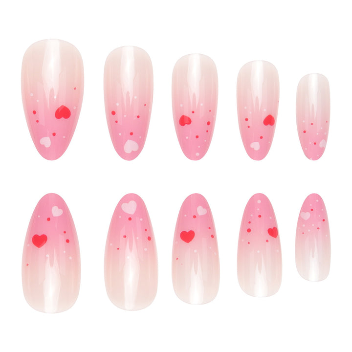 Heart-Design Press-On Nail Art Set Kalsten