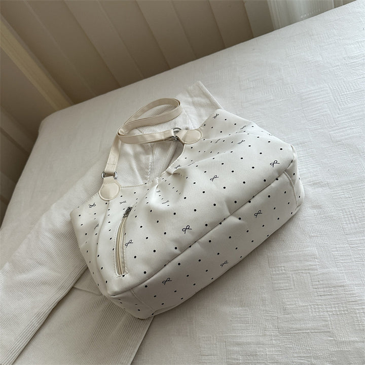 Stylish Polka Dot Shoulder Tote Bag