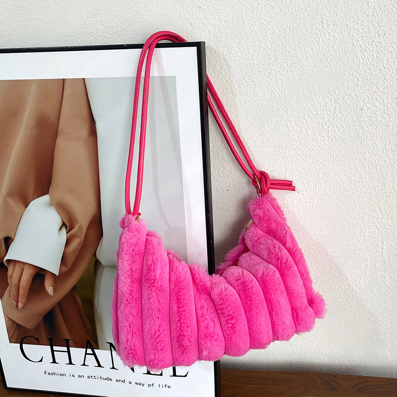 Plush Textured Handbag