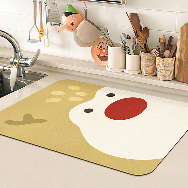 Festive Santa-Themed Kitchen Mat