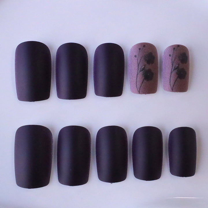 Elegant Floral Matte Nail Art Kalsten