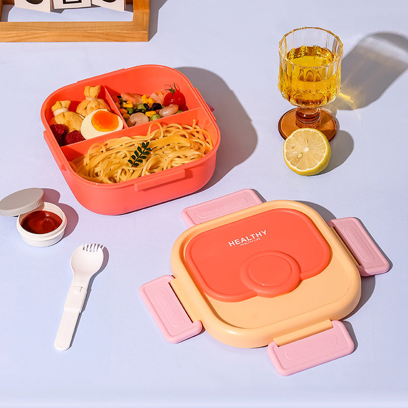 Multi-Sectional Food Storage Container with Airtight Lid