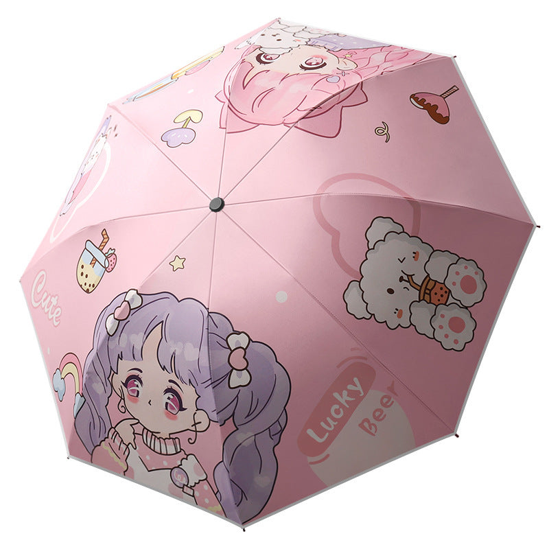 Women's folding umbrella with cute unicorn design Kalsten