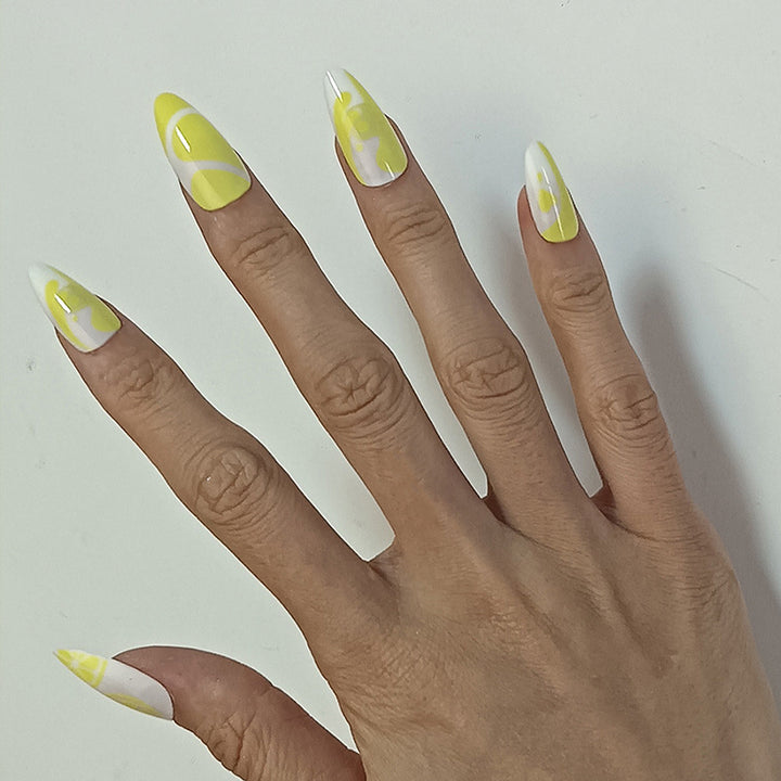 Artificial nails with fruity lime motif Kalsten