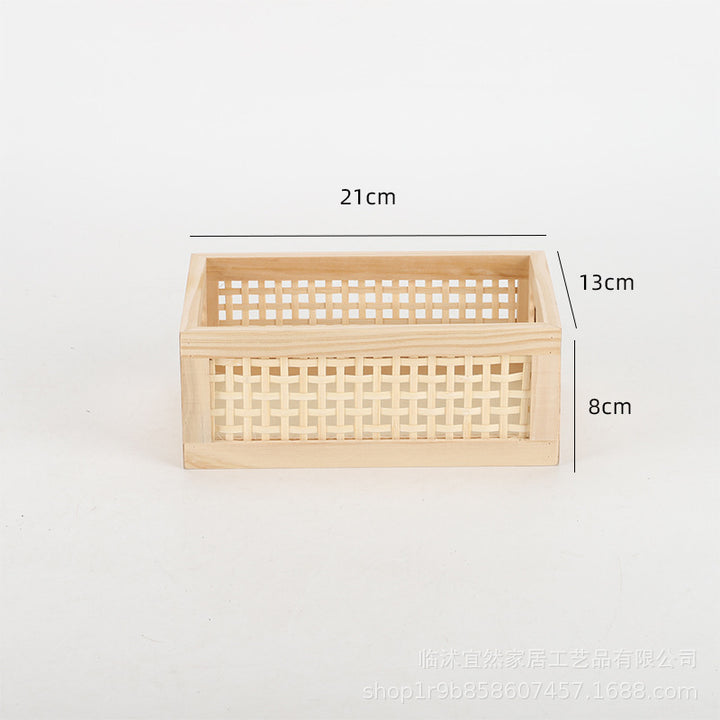 Versatile Wooden Storage Basket Kalsten