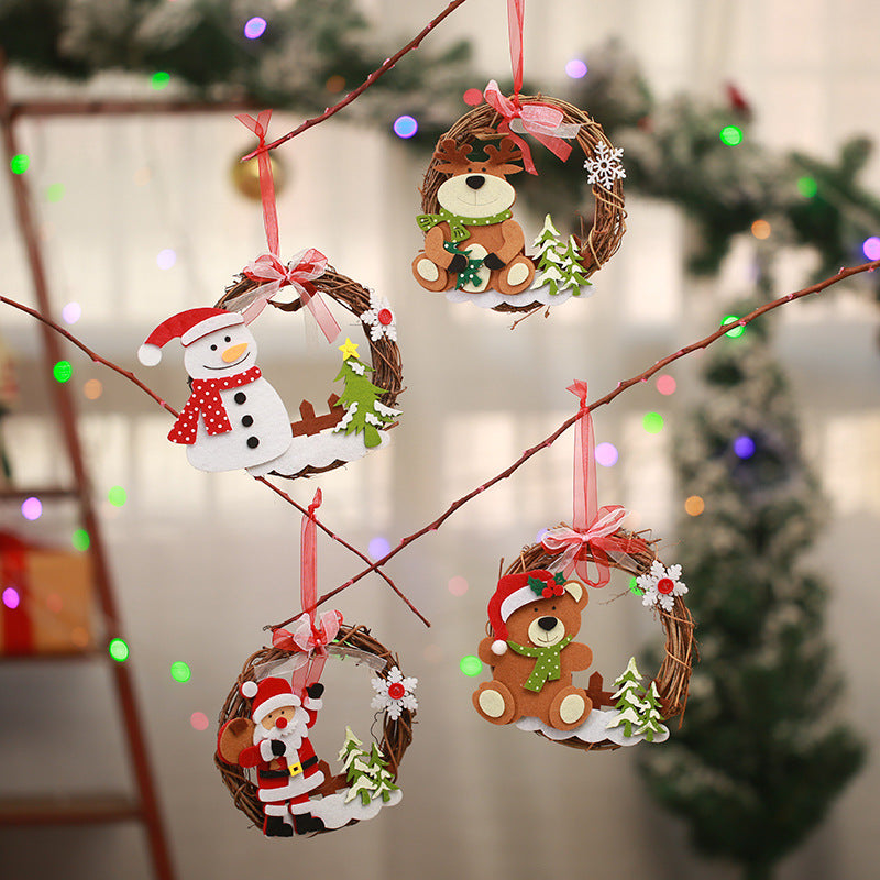 Decorative Christmas wreath with reindeer motif Kalsten