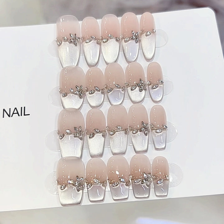 Deluxe Floral-Designed Press-On Nail Set Kalsten