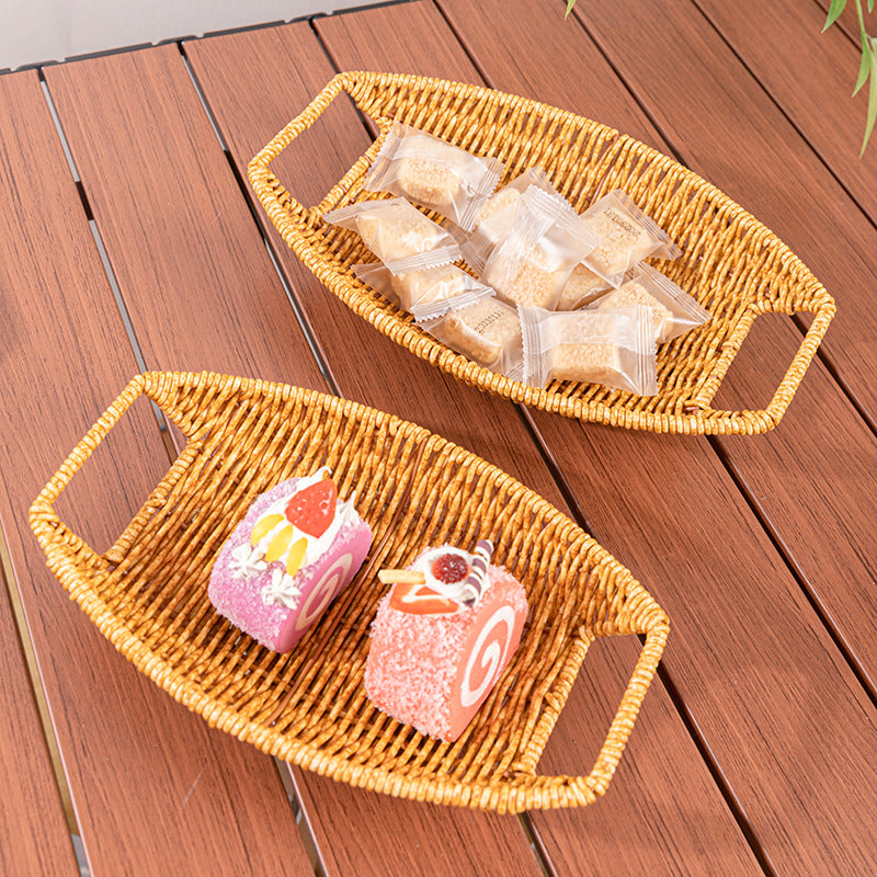 Decorative Handwoven Serving Tray Kalsten