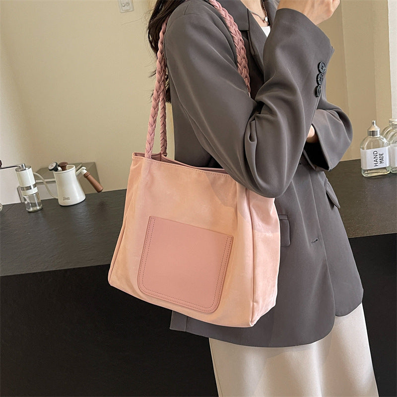 Fashionable Braided Handle Tote Bag Kalsten