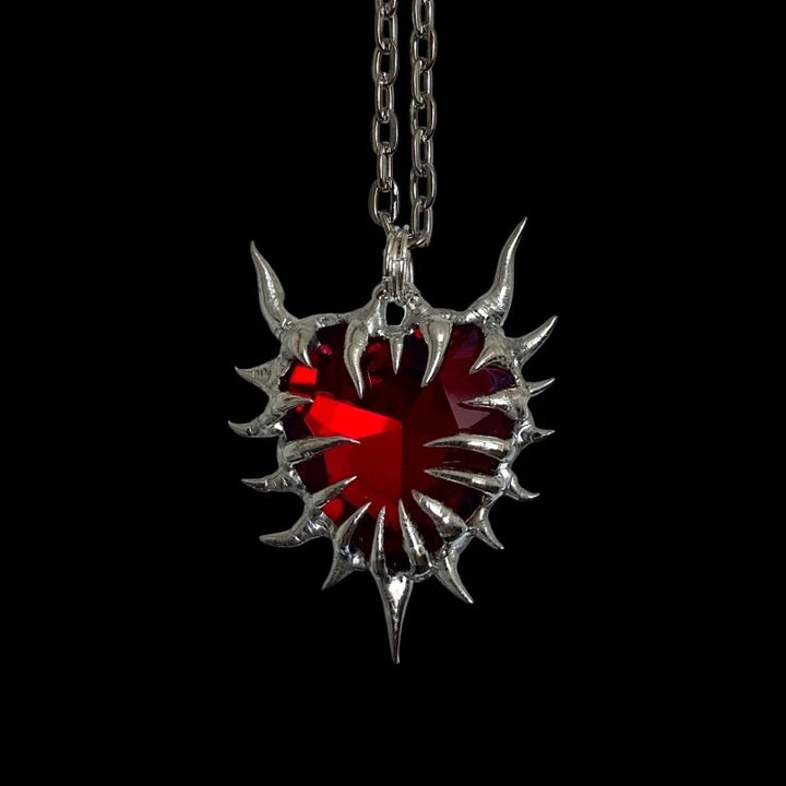 Gothic Heart-Shaped Pendant Necklace Kalsten