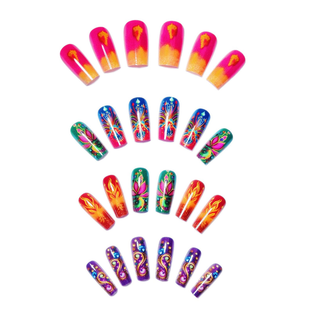 Artificial nails with eccentric ornament design Kalsten