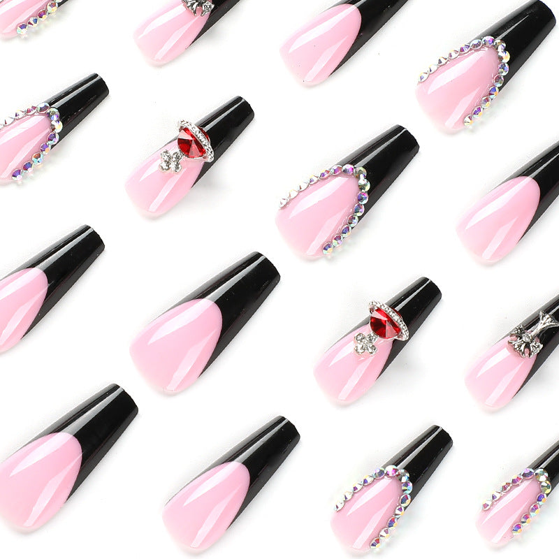 Artful Nail Extensions with Rhinestone and Planet Designs Kalsten