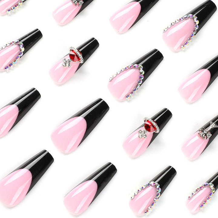 Artful Nail Extensions with Rhinestone and Planet Designs Kalsten