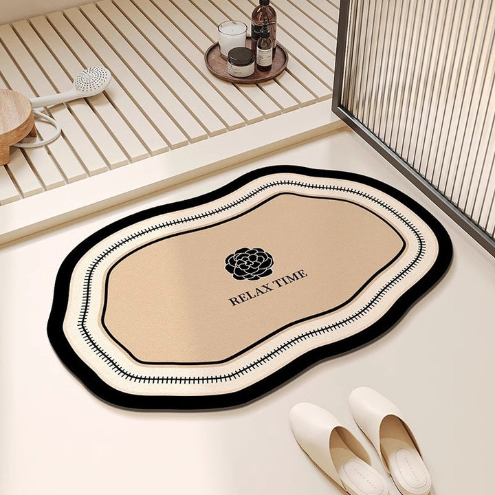 Plush Floral Shaped Area Mat