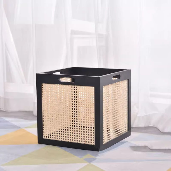 Rectangular Natural Wood Storage Basket Kalsten
