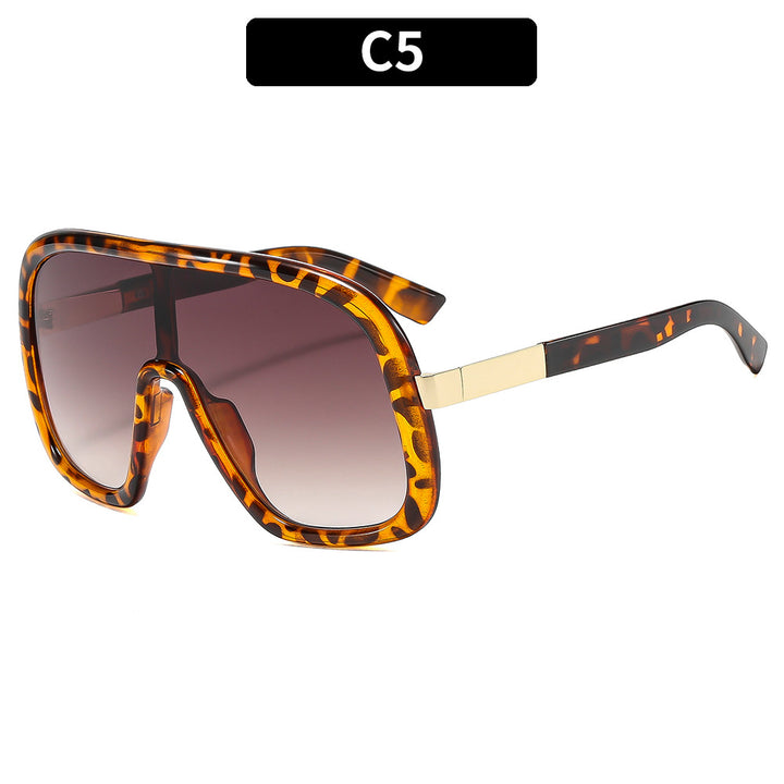 Fashion-Forward Oversized Shield Sunglasses