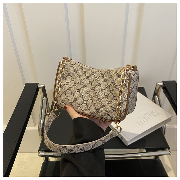 Chain-Handle Fashion Handbag