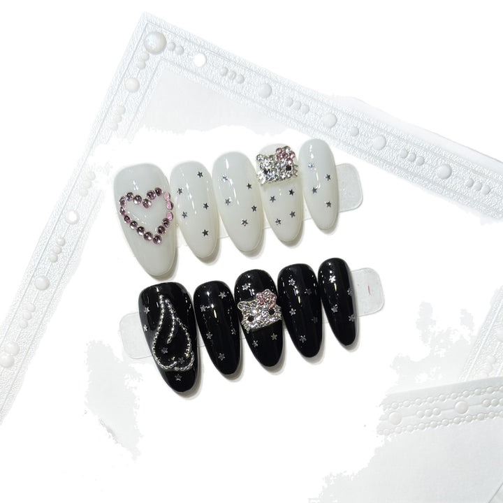 Elegant Starry Night Art Press-On Nail Set Kalsten