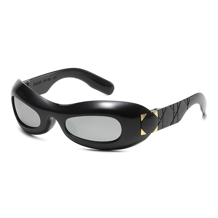 Women's futuristic designer sunglasses with innovative Kalsten frame