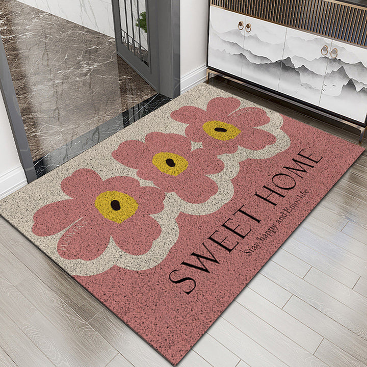 Floral Patterned Entryway Mat