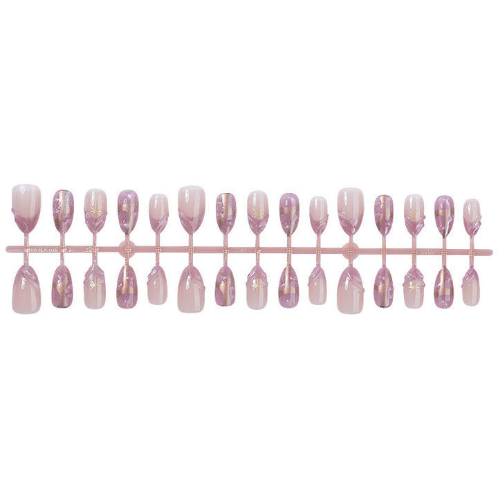 Artificial nail set with glamorous tip accents Kalsten