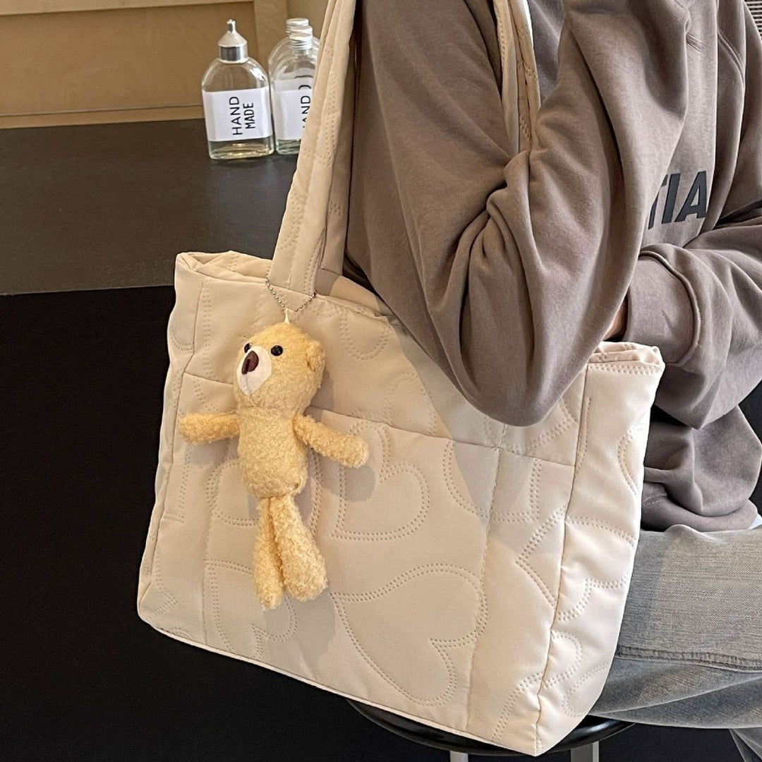 Quilted Plush Tote Bag