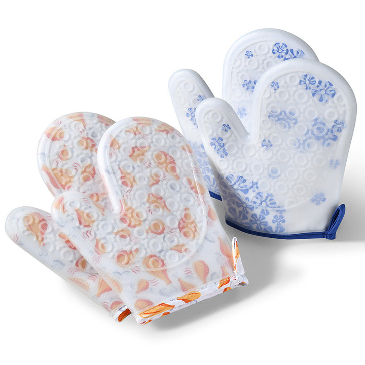 Heat-resistant silicone oven mitts with non-slip surface Kalsten