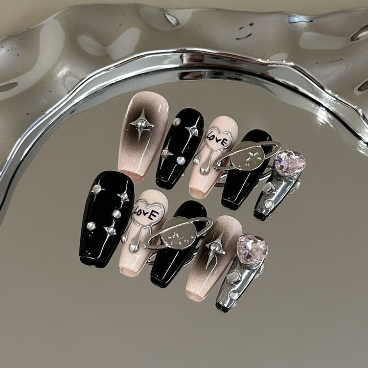 Themed Space-Inspired Press-On Nail Art Set