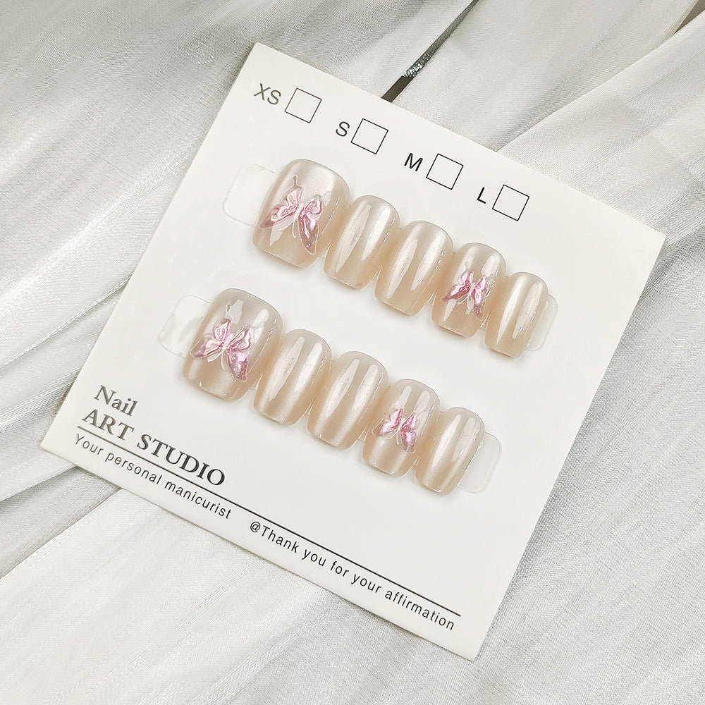 Artificial nail tips with shimmering design Kalsten
