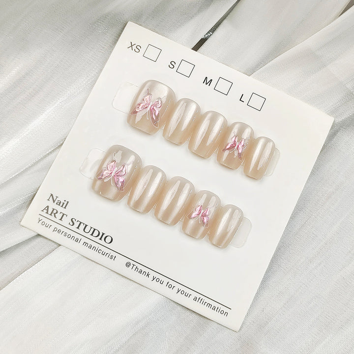 Artificial nail tips with shimmering design Kalsten
