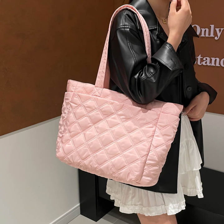 Insulated Quilted Tote Bag