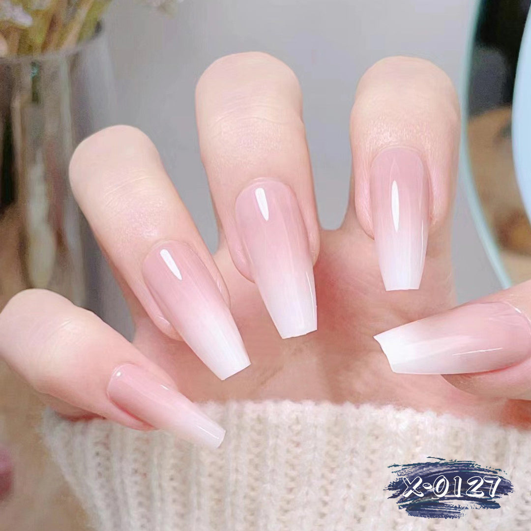 Elegant Faux Almond Shape Press-On Nails