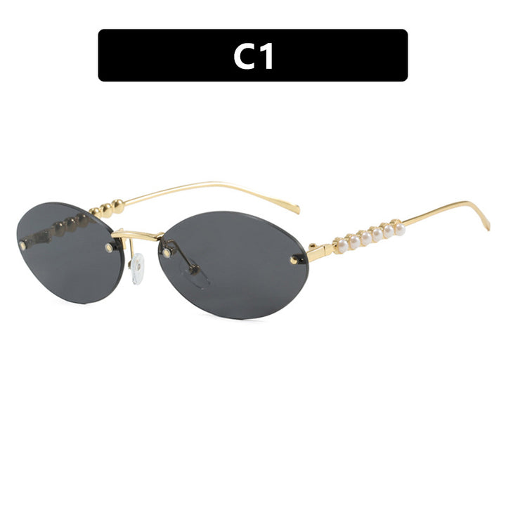 Women's stylish oval sunglasses with elegant embellishments Kalsten