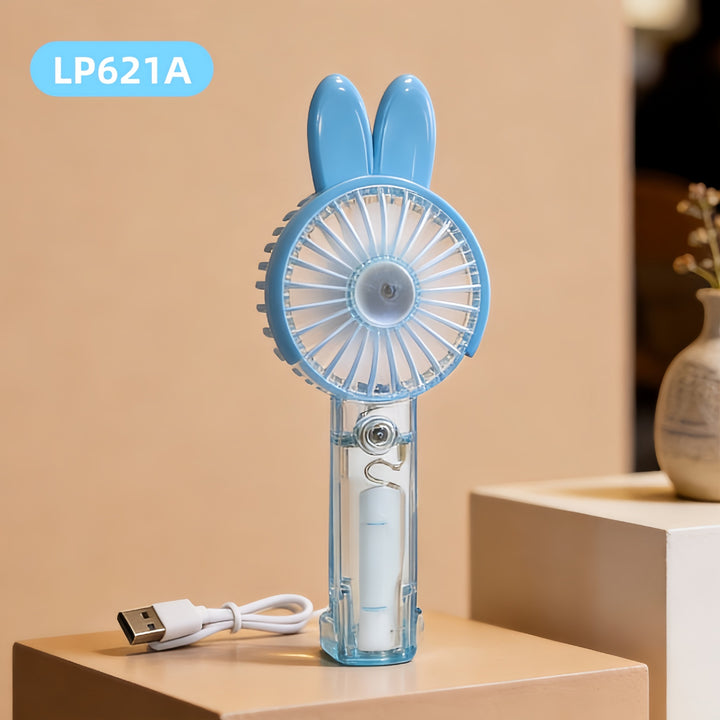 Women's Portable Handheld Fan with LED Lighting and Spray Function Kalsten
