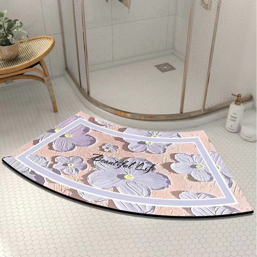 Artistic Curved Bath Mat Kalsten