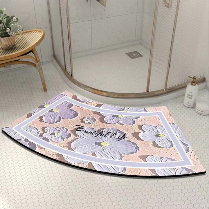 Artistic Curved Bath Mat Kalsten