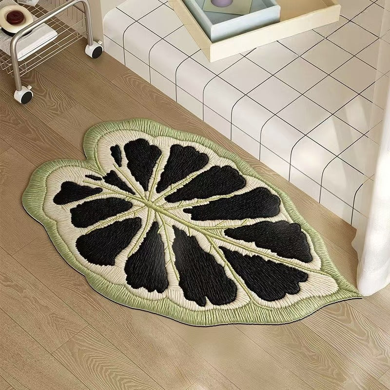 Monstera Leaf Shaped Floor Mat Kalsten