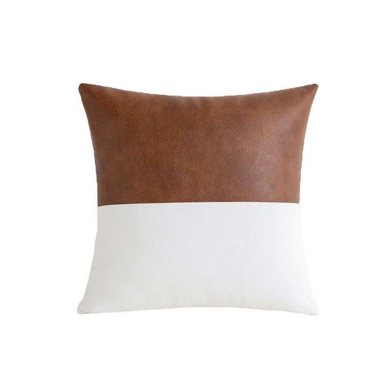 Modern Decorative Leather Accent Pillow
